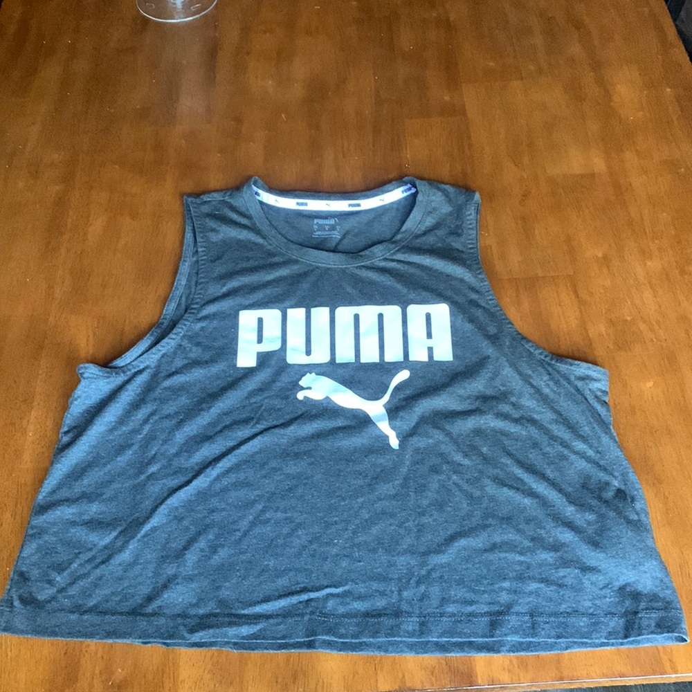 Gray Puma Athletic Tank Top